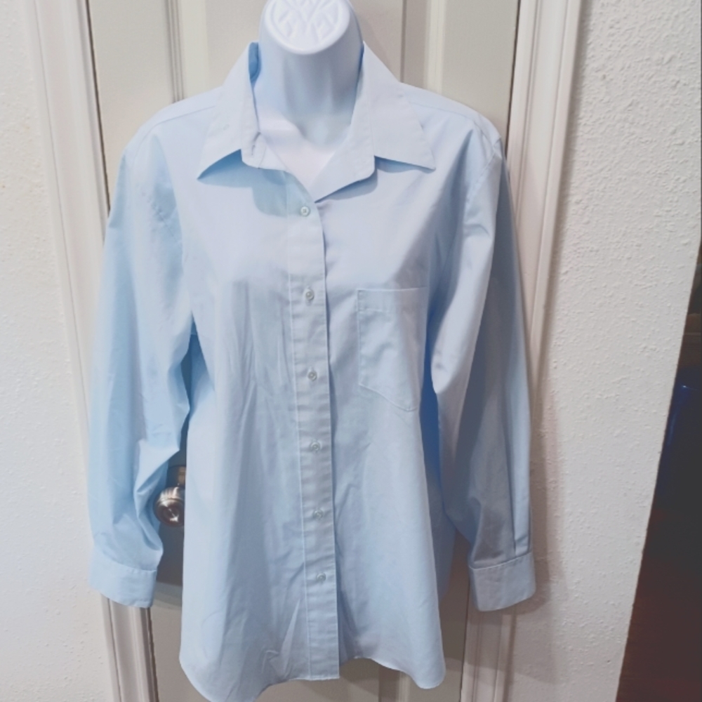 Foxcroft Light Blue Women's Blouse